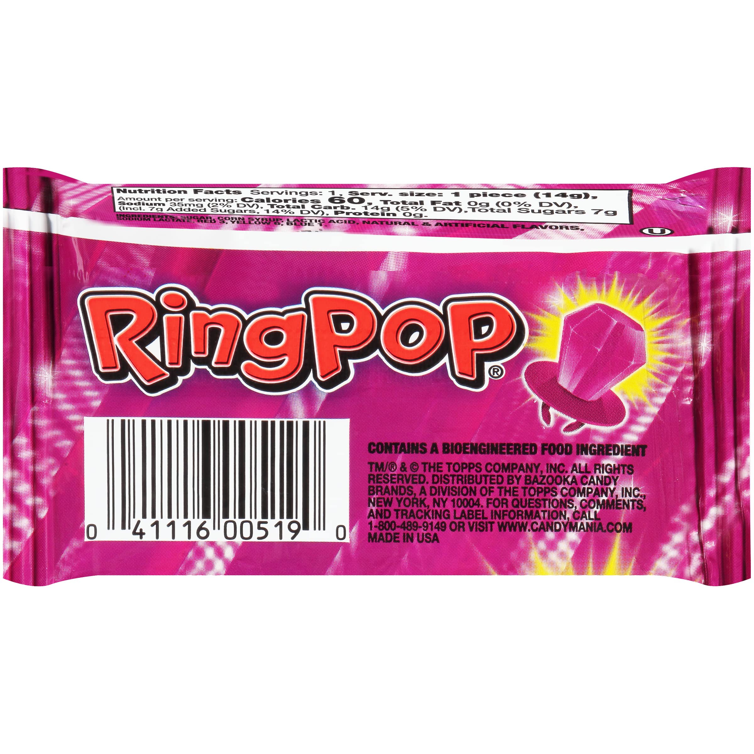 Buy Ring Pop Individually Wrapped Purple Very Berry 30 Count Bulk Lollipop Summer Pack Very