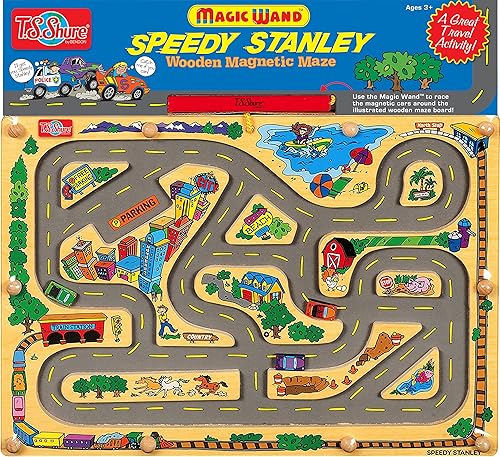 TS Shure by Bendon Racecar - Varita mágica laberinto magnético con 3 imanes y varita mágica magnética 50294