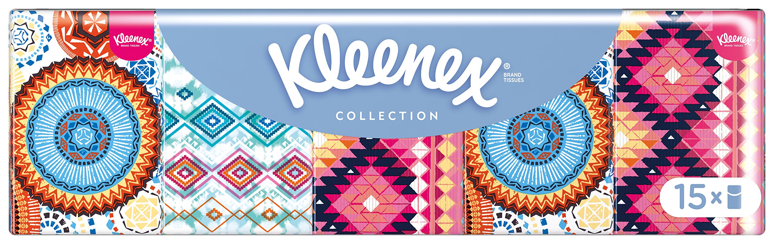 Kleenex Collection Pañuelos de Papel Mini Caja 15 Paquetes, Caja Entera 15 x 20
