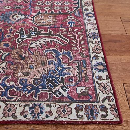 Miniatura 4 de Safavieh Tucson Collection - Alfombra de área de 8 x 10 pies, diseño persa envejecido, no desprende pelusa, lavable a máquina y antideslizante,