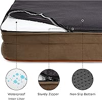 Vista 93 de Bedsure - Cama ortopédica extragrande para perros, sofá cama lavable para perros extragrandes, espuma de soporte con funda extraíble y lavable, negro
