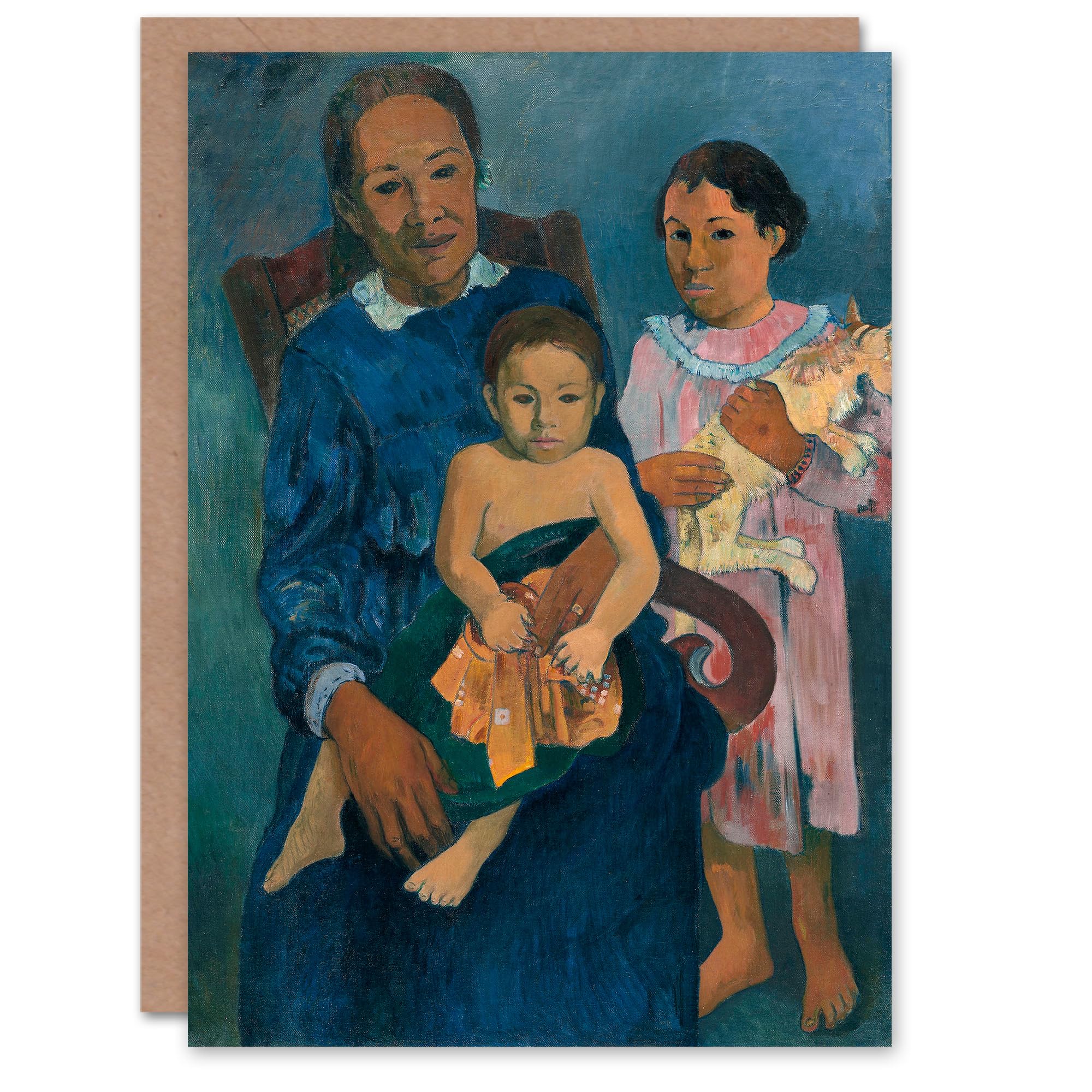Artery8 Paul Gauguin Art Card Polynesian Woman with Children