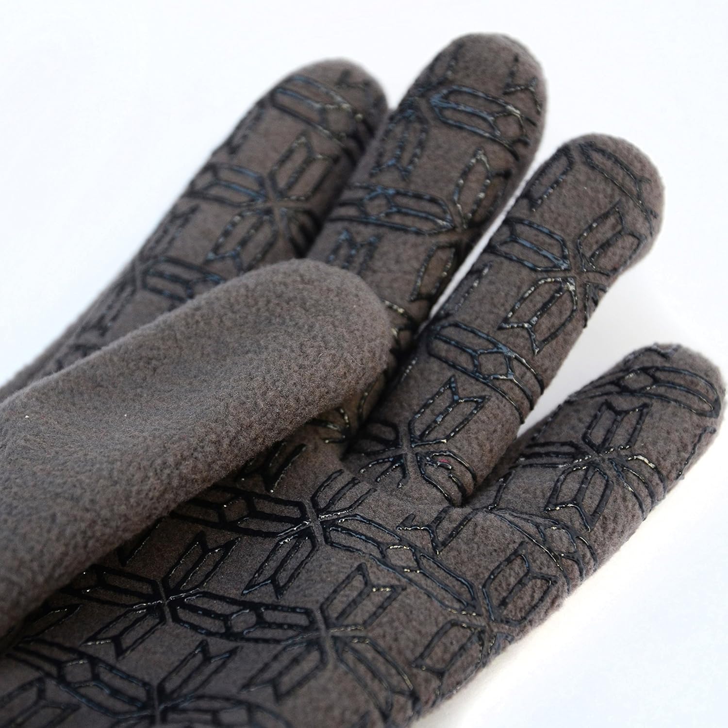 Vital Salveo - Outdoor 3WARM Unisex Windproof Non Slip Winter Fleece Gloves (Grey, Medium) - Image 2
