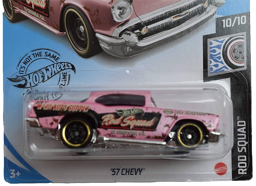 HOTWHEELS 57’ CHEVY 1:18 Hot Wheels - Custom '57 Chevy (Red / White) - 1:18 Scale