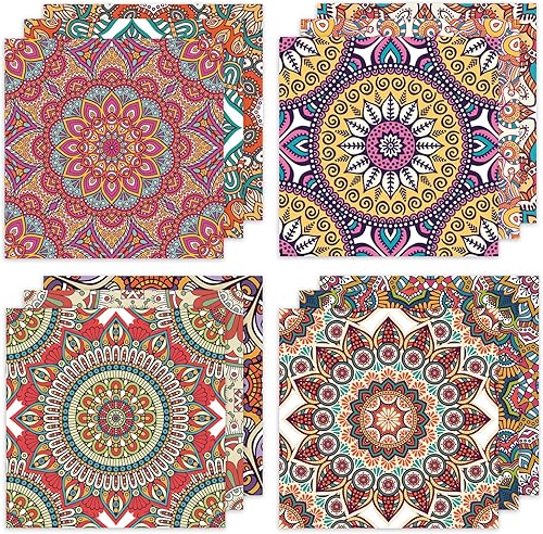 Miniatura 6 de Papel de manualidades, 24 hojas, 12 diseños, álbumes de recortes, una sola cara de 6 x 6 pulgadas, papel de cartulina, álbumes de recortes,