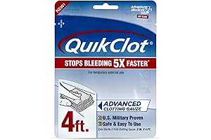 Adventure Medical Kits QuikClot Gauze: Hemostatic First Aid Essential For Fast Bleeding Control