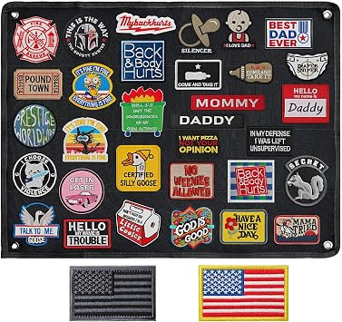 Patch Board, Tactical Patch Display, Patch Panel Holder for Military Morale Hook and Loop Patches