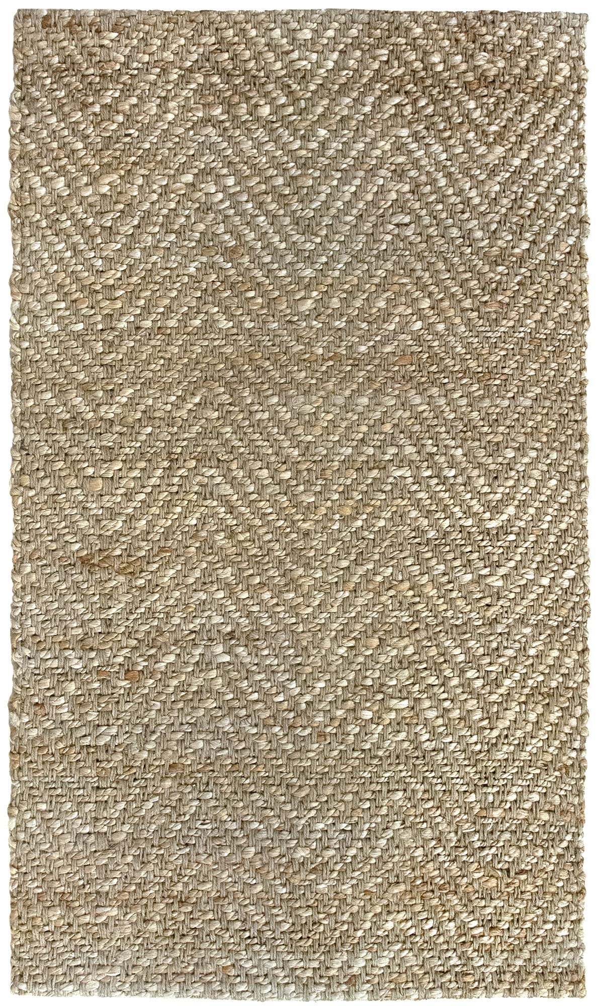 HAMID - Alfombra de Yute Alcázar, 100% Fibra de Yute Natural, Alfombra Suave, Tejida a Mano, Alfombra de Salón, Comedor, Dormitorio, Pasillos, Entrada - Natural, (150x80cm)