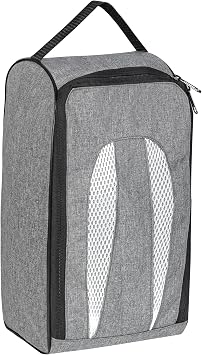Shoe Bag Waterproof Sports Golf Boot Bag | Odor-Resistant Gym Kit Organiser Storage | Hiking Travel Dust-Proof Storage Bag for Wellington, Cowboy, Football, Rugby, Cricket Shoe Gray