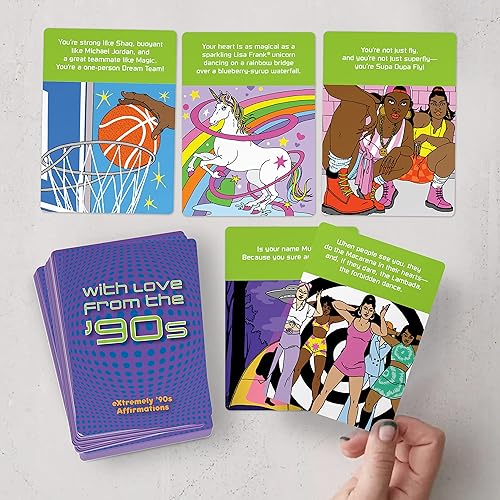 Miniatura 6 de Knock Knock Baja de afirmaciones de los 90 50 cartas que combinan la nostalgia de los años 90 con el poder de las afirmaciones! (Afirmaciones de las