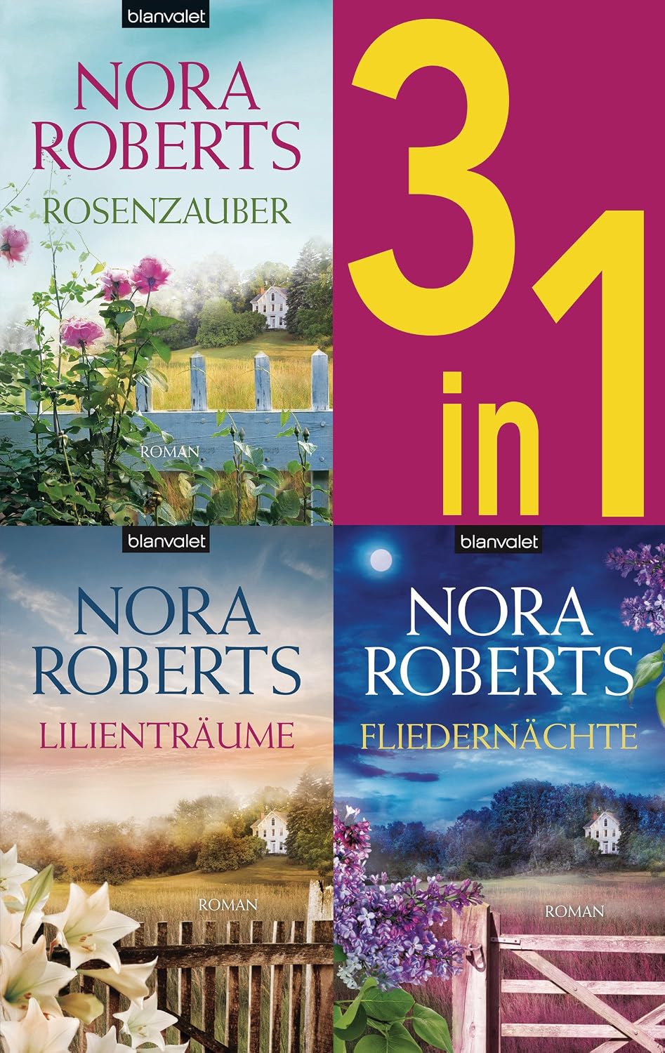 Die Blüten-Trilogie: - Rosenzauber / Lilienträume / Fliedernächte (3in1-Bundle): Drei Romane in einem Band (German Edition)