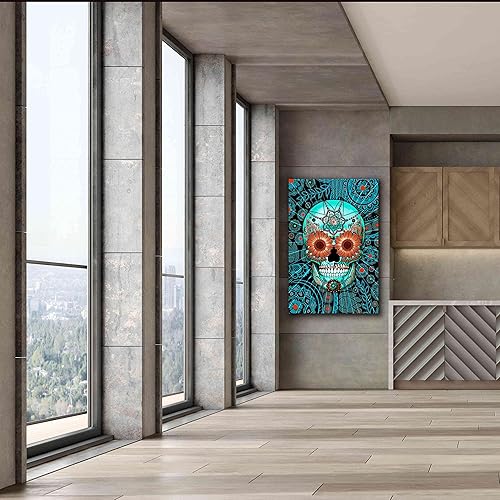 Miniatura 25 de Epic Graffiti Fusion Idol Arts - Lienzo decorativo para pared, diseño de calavera de azúcar, 12 x 18 pulgadas