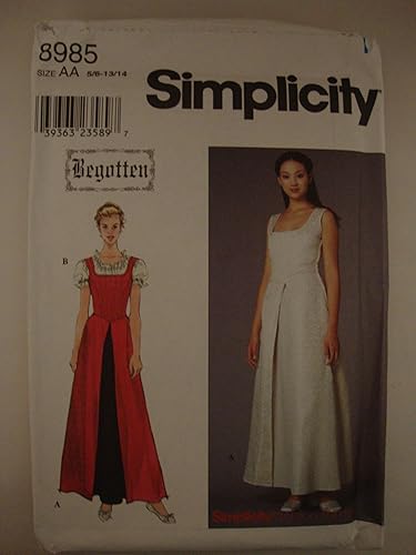 Simplicity – begotten- Tamaño AA 5/6 – 13/14 – # 8985 – Vestido y Blusa