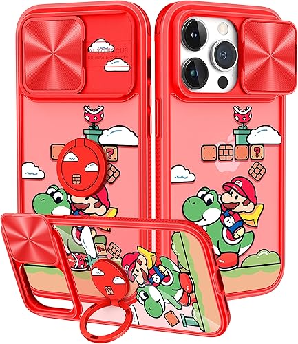 Joyleop Funda 2 en 1 para iPhone 12 Pro Max con dibujos animados para niños, niñas, mujeres, adolescentes, divertido diseño Kawaii con cubierta