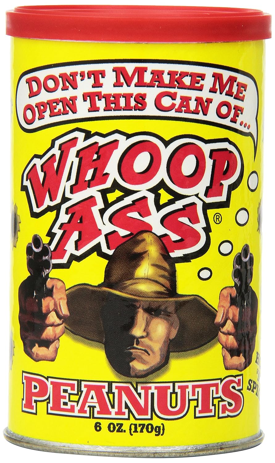 Ass Kickin' Whoop Ass Peanuts, 6-Ounce Cans (Pack of 6)