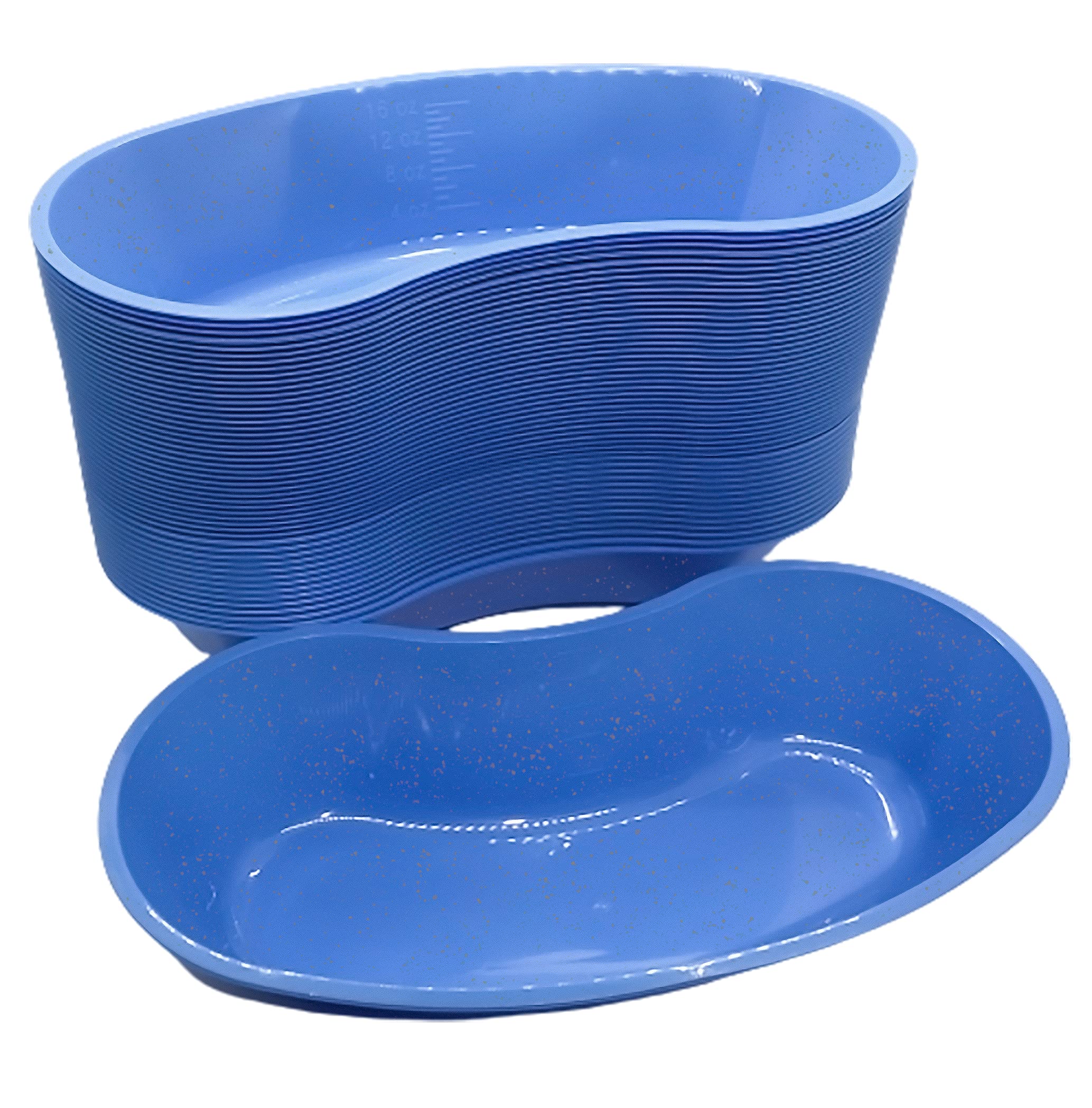 Emesis Basin, Plastic Kidney Tray, 5 Count, Disposable Sturdy Plastic