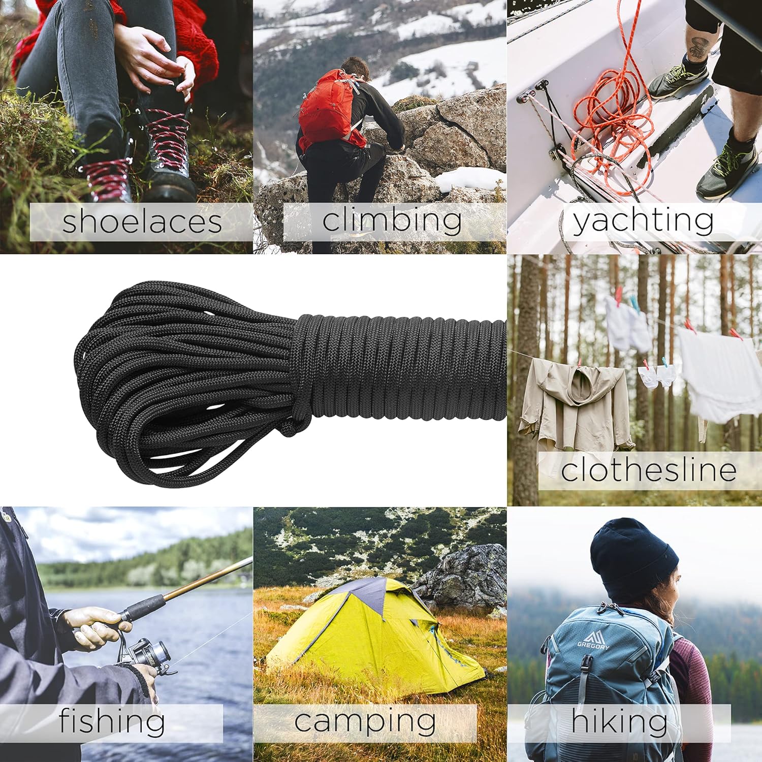 TECEUM Paracord Type III 550 lb 100% Nylon MIL-SPEC – 50' 100' 200' & 1000 ft – 40+ Colors – Tactical Parachute Cord – Camping Hiking Military EDC – Strong Survival Rope : Sports & Outdoors