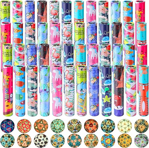 48 piezas de caleidoscopios, caleidoscopios clásicos vintage, regalos de fiesta educativos para rellenar bolsas para niños y niñas, premios de