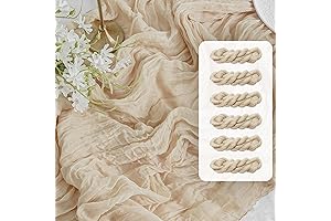 FEXIA 6 Pack Rustic Wedding Table Runners for Centerpiece Decorations