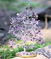 Vista 44 de Rose Quartz Gemstone Tree of LifeNatural Reiki Crystals Gemstone Chakra Tree for Positive Energy, Geode Agate Slice Base, Feng Shui Decor, Good