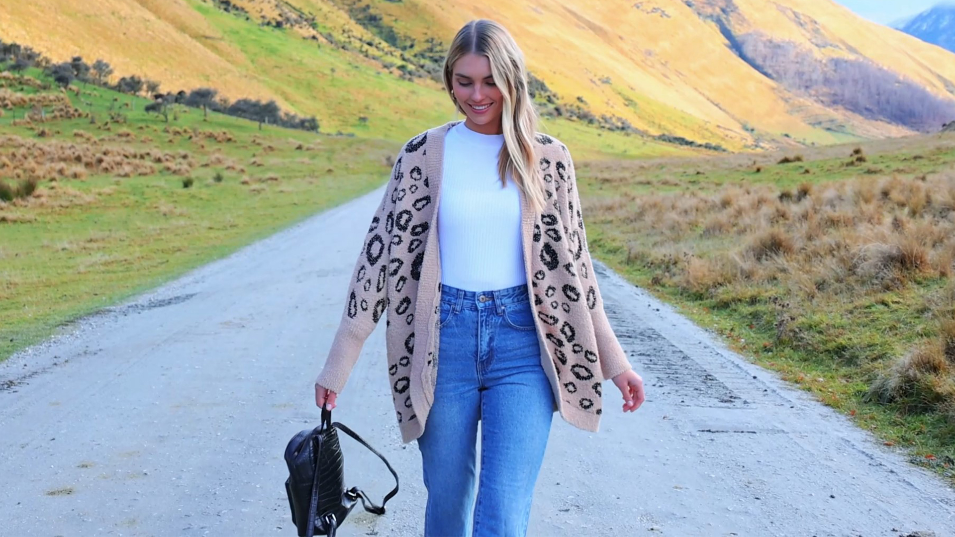 BTFBM Leopard Cardigan for Women Long Sleeve Open Front Cardigans