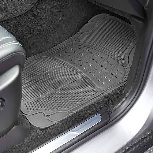 Miniatura 11 de Yaxa Basics Universal PVC Faux Rubber Car Floor Mats, All Weather Protection, Waterproof Flexible Trim to Fit for 95% Automotive SUV Sedans