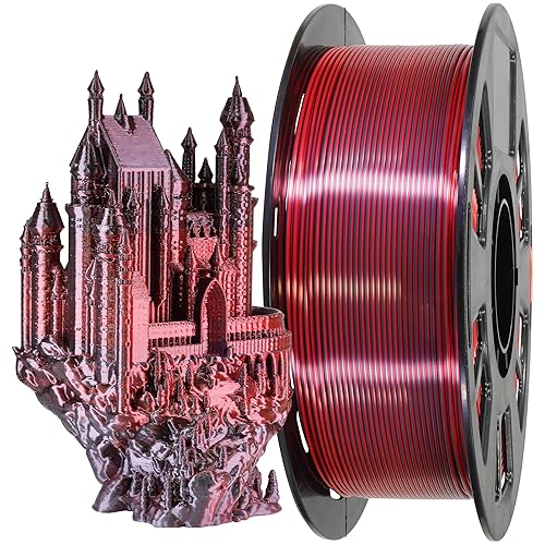 Miniatura 16 de MIKA3D Paquete de 6 carretes de filamento bicolor para impresora 3D de 1.75mm, filamento de seda PLA para impresión 3D