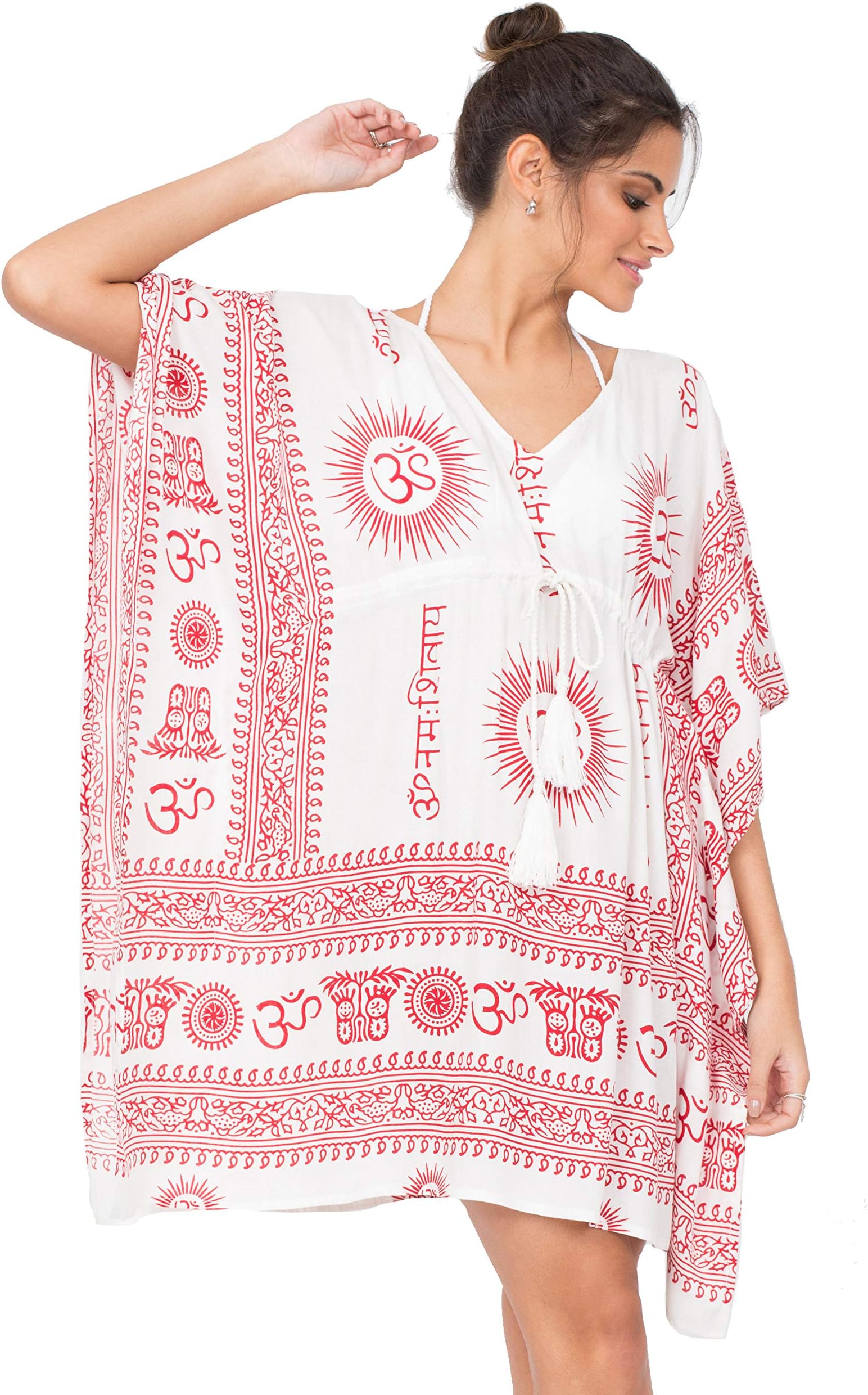 likemarySwimsuit Cover for Women - Beach Cover Up for Swimwear - Short Kaftan Dress Perfect for Holidays & Loungewear