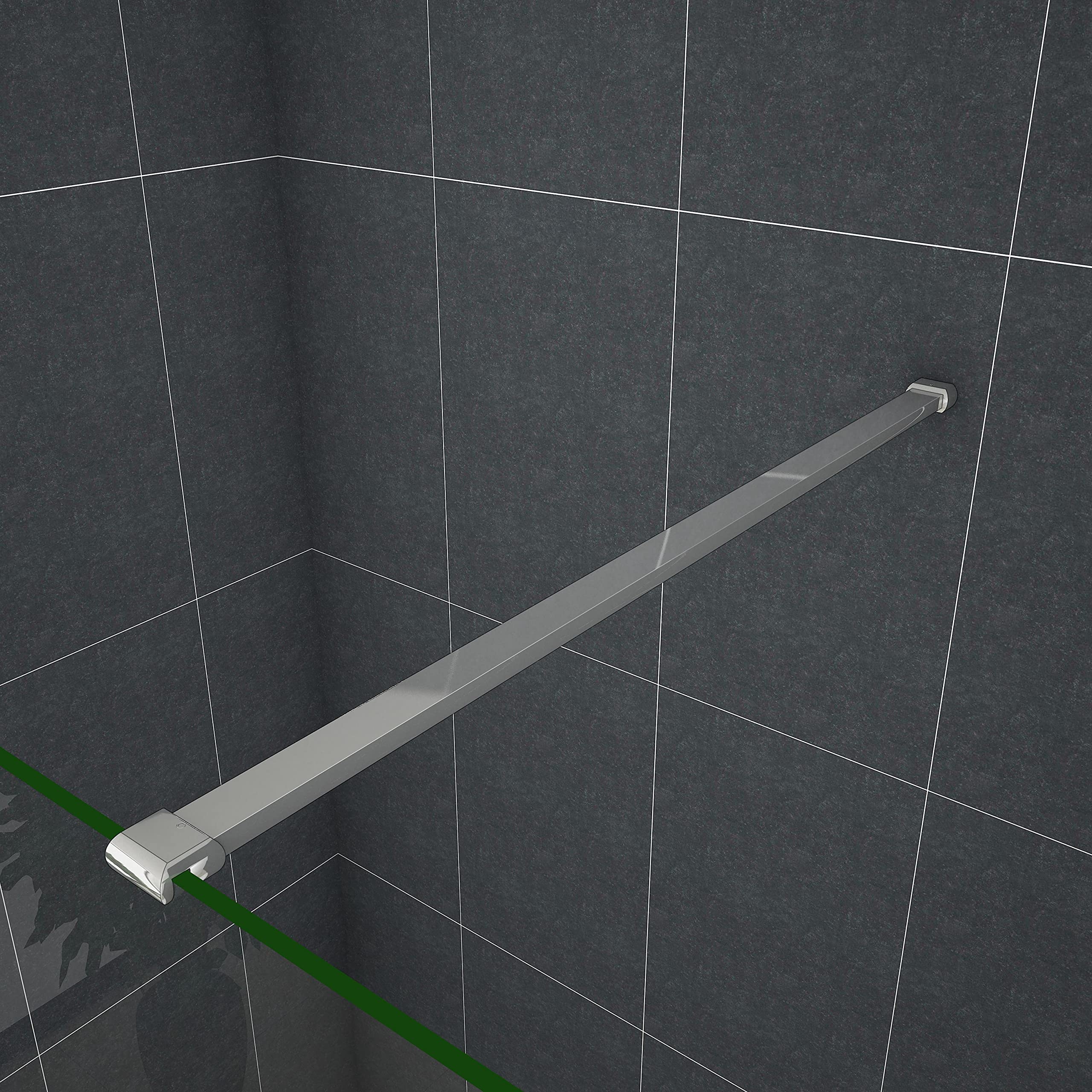 Doccia Walk In 195 cm Larga 95 cm Vetro 6mm Barra Stabilizzatrice da 90 cm