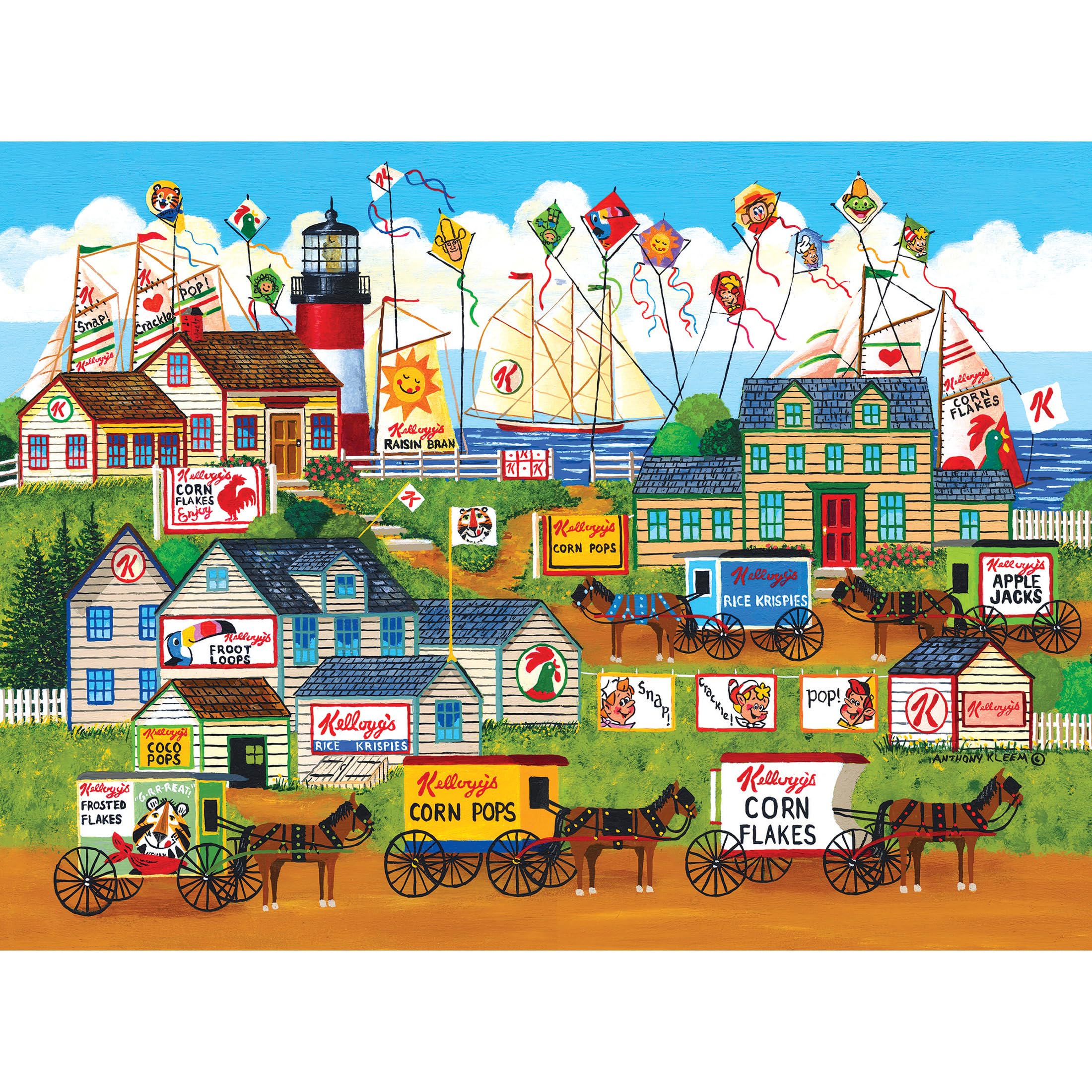 Kellogg's - Town by The Sea - 1000 Piece Jigsaw Puzzles for Adults