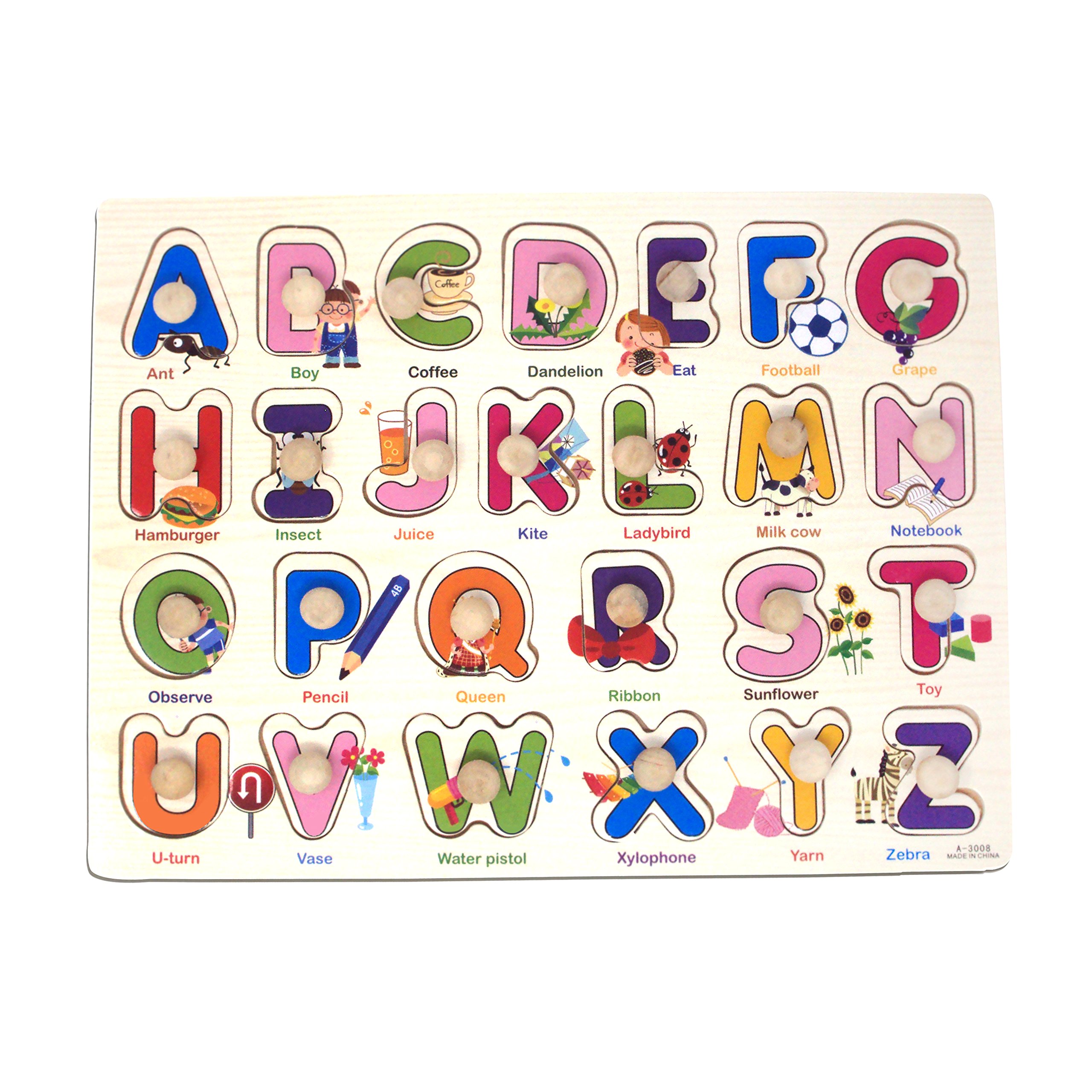 Parteet Kids Learning pad Doodle Magic Glow Pad(01092020) (Wooden_(ABC))