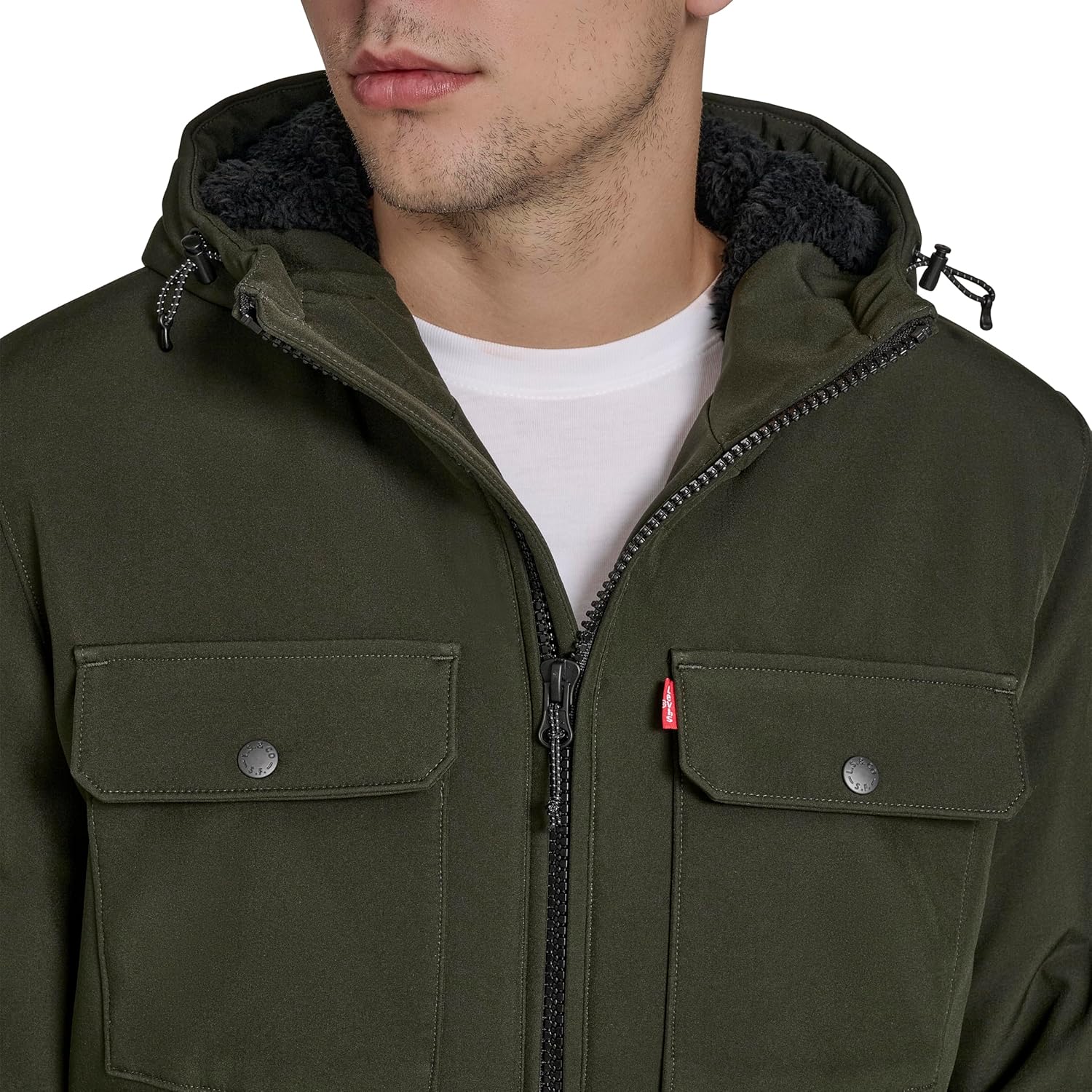 Levi's Men's Soft Shell Hooded Storm Coat (Regular & Big & Tall Sizes) - Image 5