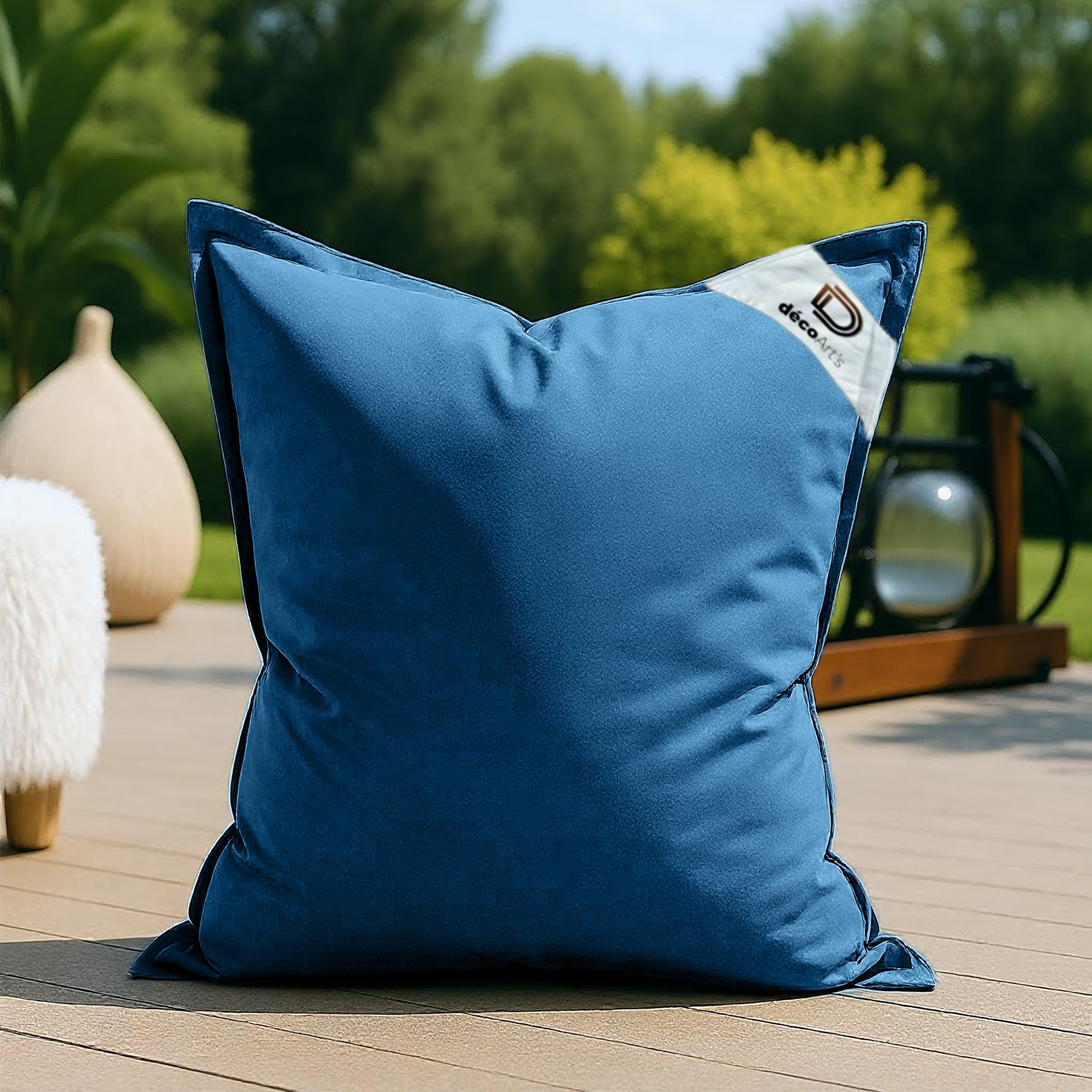 Housse pour Pouf Géant XL 120x80cm AntiUV Bleu Pétrole