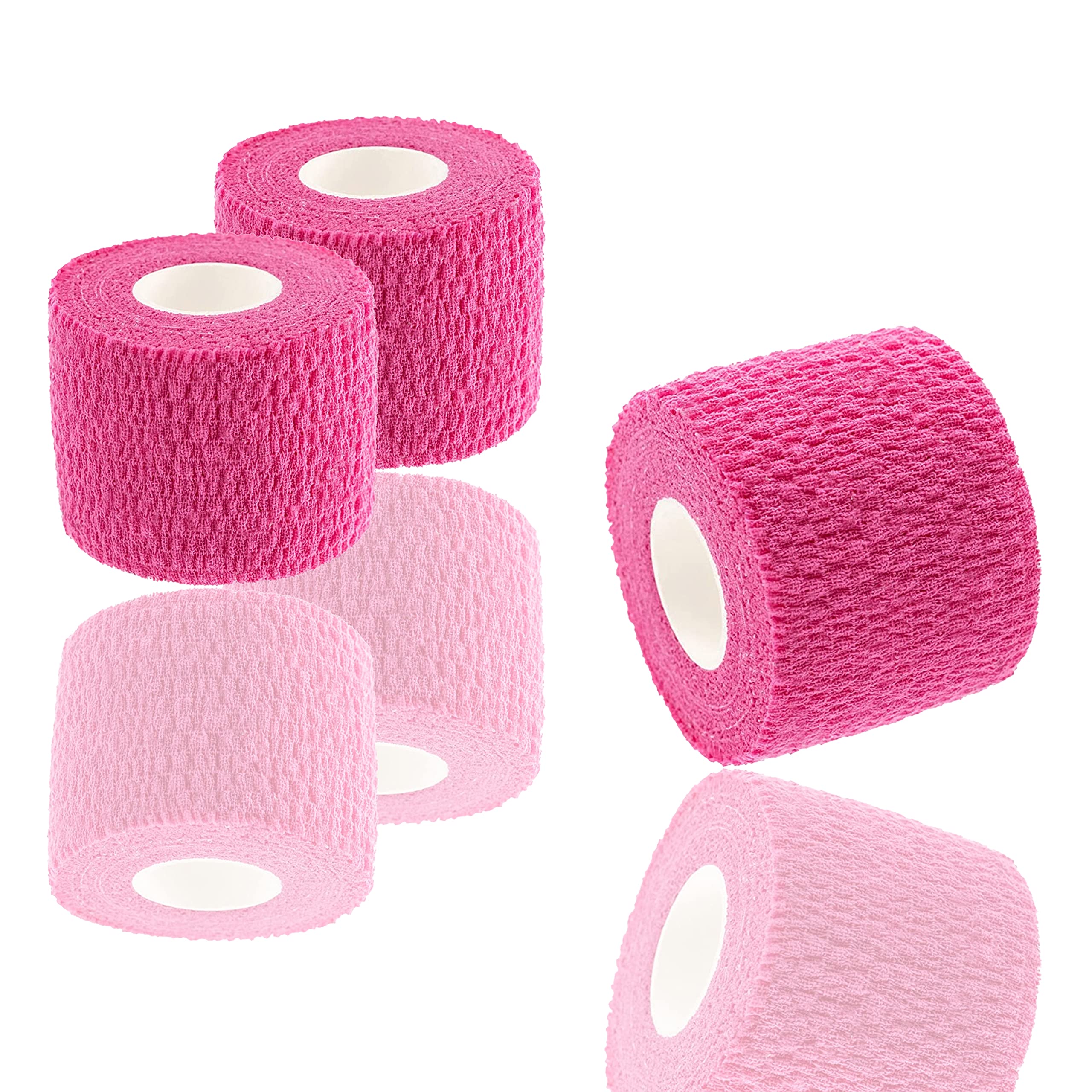 Hook Grip Tape for Weightlifting, Crossfit and Powerlifting | Pack of 24 Rolls - 6 Black, 6 Pink, 6 Blue, 6 Green | 7 Meters/23 Ft Length Per Roll | Tearable Elastic Cotton Lifting Thumb Tape
