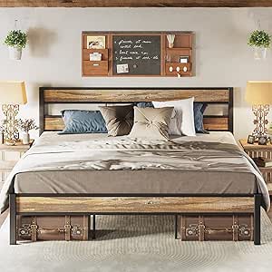 LIKIMIO King Bed Frame and Headboard