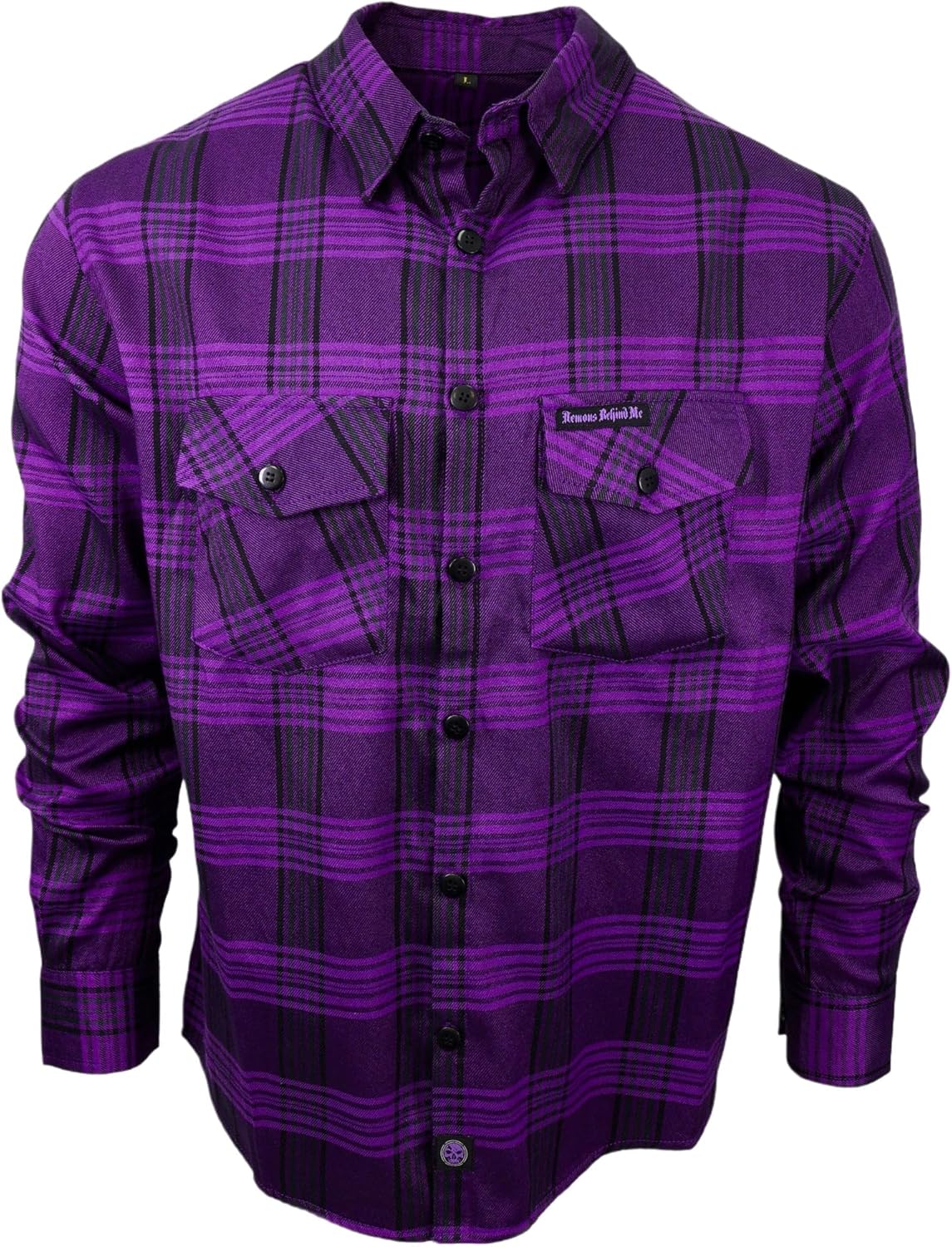 The Raven 2.0" Purple Flannel (Hidden Snap Collars)