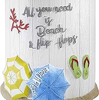 Vista 5 de Avanti Linens - Funda para caja de pañuelos, decoración de baño inspirada en la playa (colección Beach Mode)