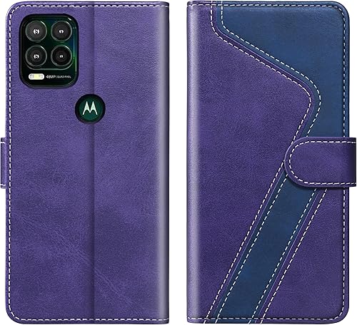 CIVICASE Funda tipo cartera para Moto G Stylus 5G 2021 (6.8 pulgadas), funda de piel con tapa con bloqueo RFID, soporte magnético de TPU a prueba de