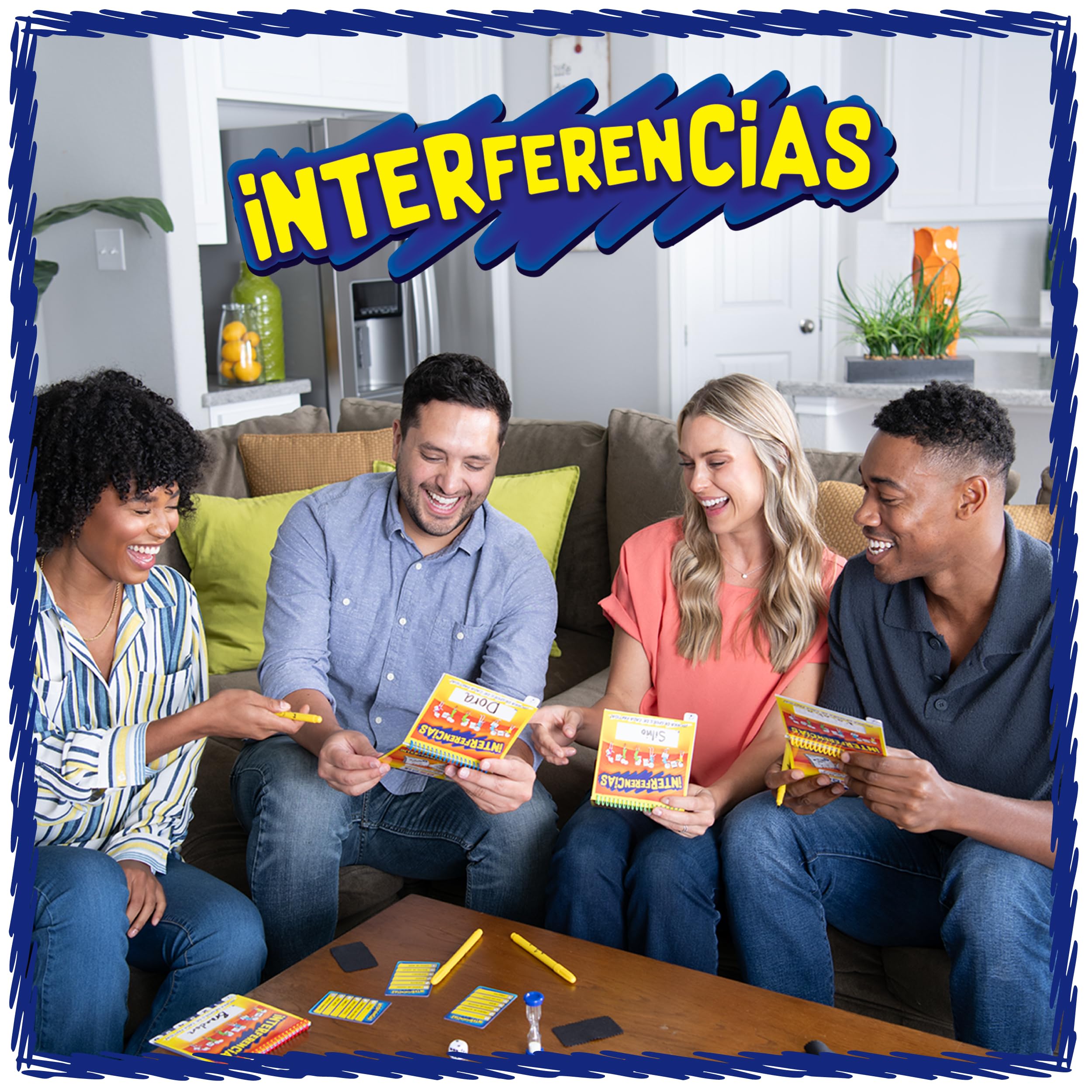 Goliath Interferencias, Juego de Mesa A Partir 8 Años, Divertido y Rápido Juego de Dibujo de 4 a 6 Jugadores, Juegos de Mesa Adulto, Dibuja y Adivina los Conceptos Dibujados