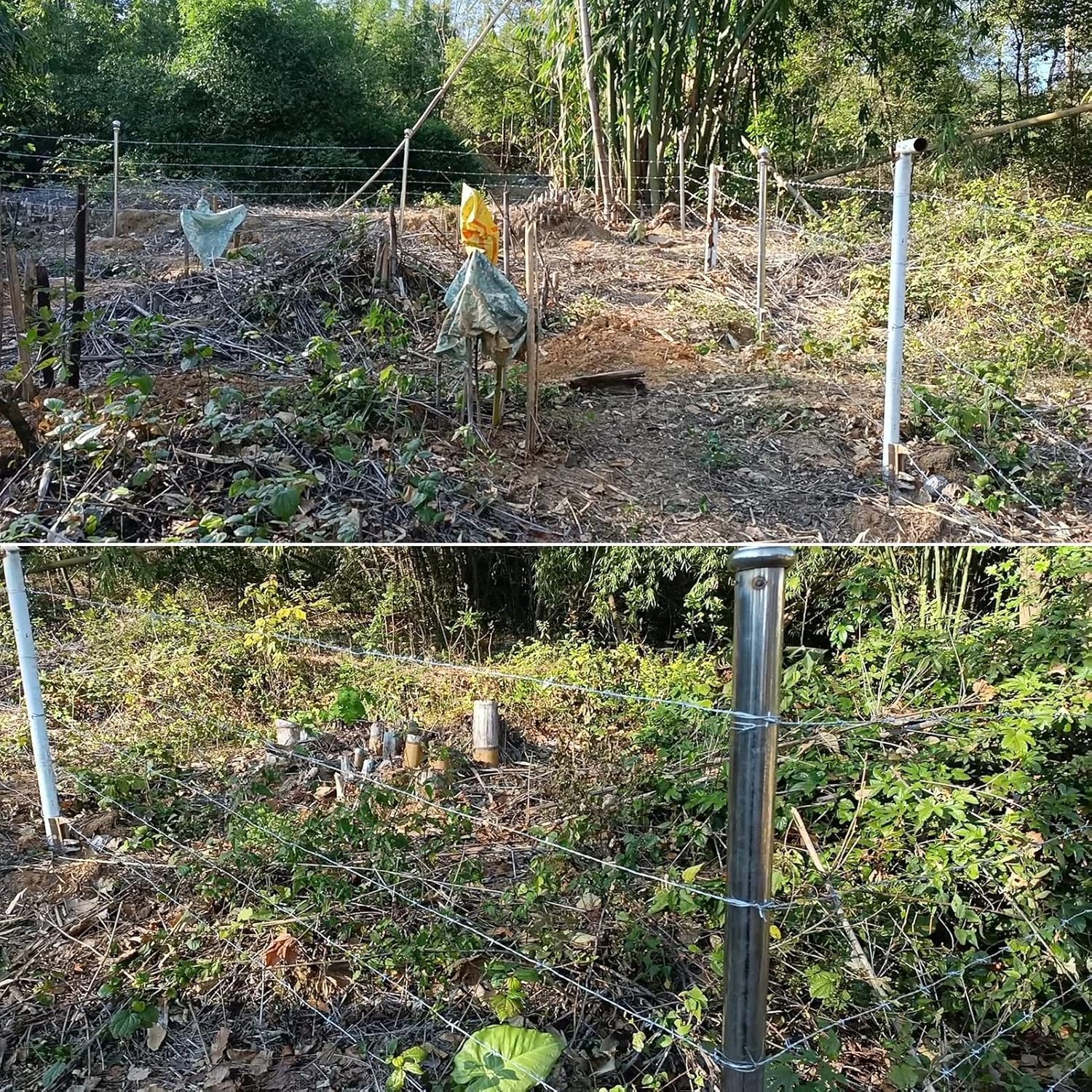 Rotolo di filo metallico zincato per la protezione del giardino e la recinzione fai da te, efficace deterrente per parassiti e fauna selvatica, rete a rete esterna