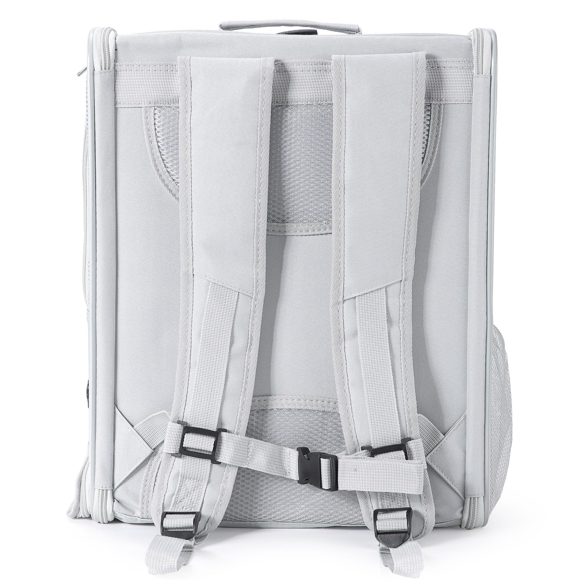 Mochila de transporte para periquitos y loros, resistente al agua, con 2 perchas y bandeja, jaula de viaje transpirable para cacatúas, ligera, 33,5 x 29 x 43 cm