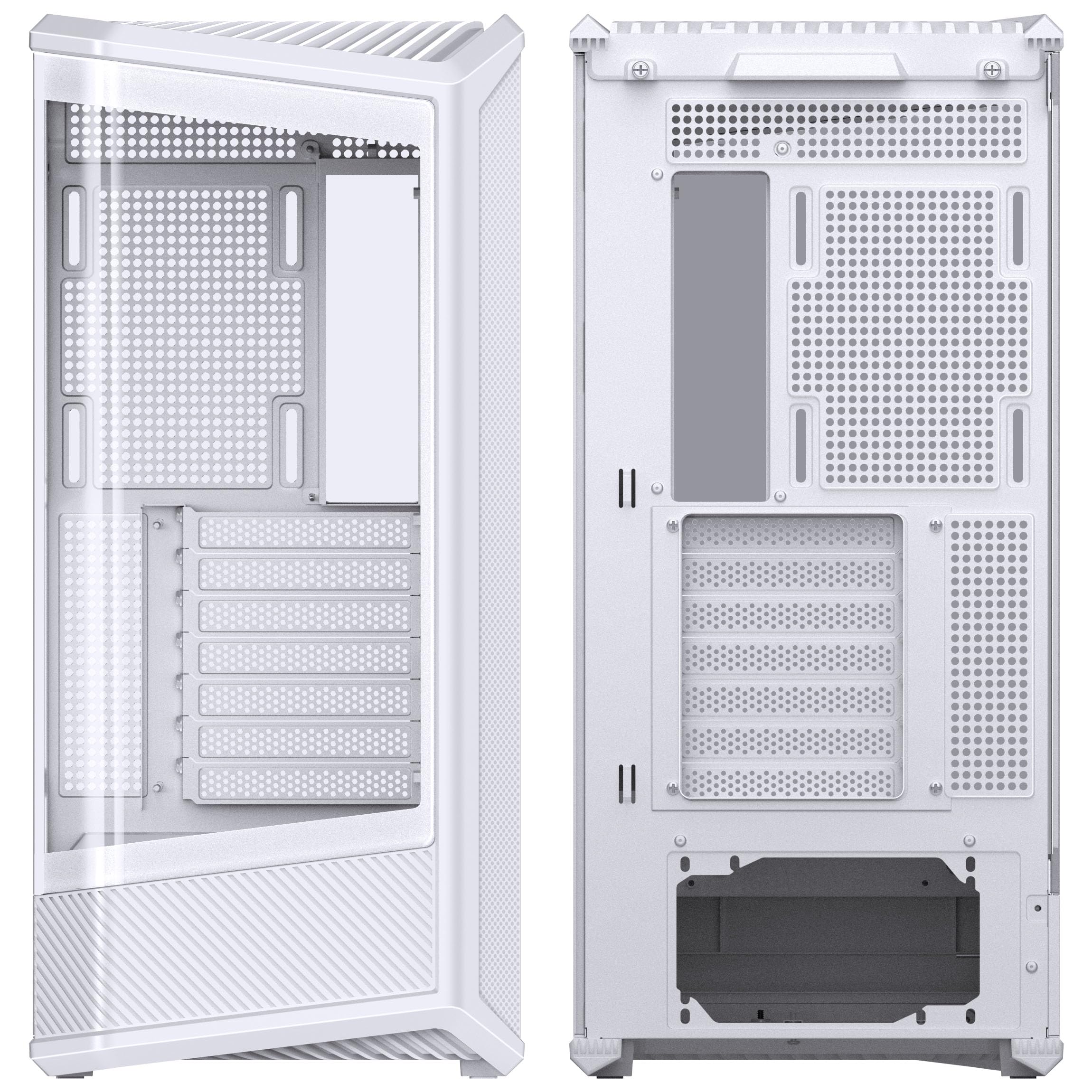 Jonsbo D400 obudowa PC biała | ATX Midi-Tower z panoramicznym oknem 270°, podwójny grzejnik 360 mm, USB-C