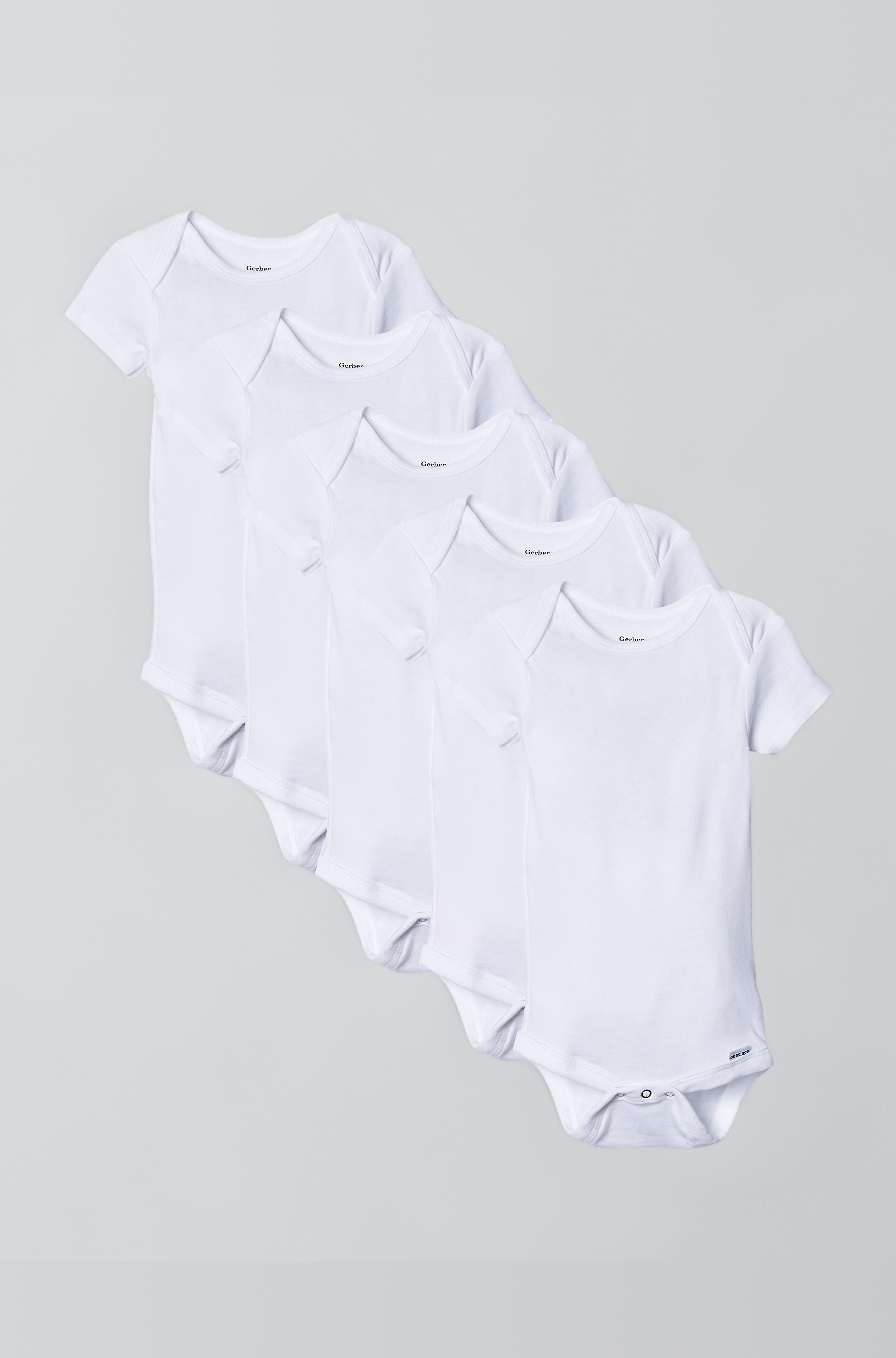 Gerber Baby Girls 5-pack Short Sleeve Variety Onesies Bodysuits Shirt