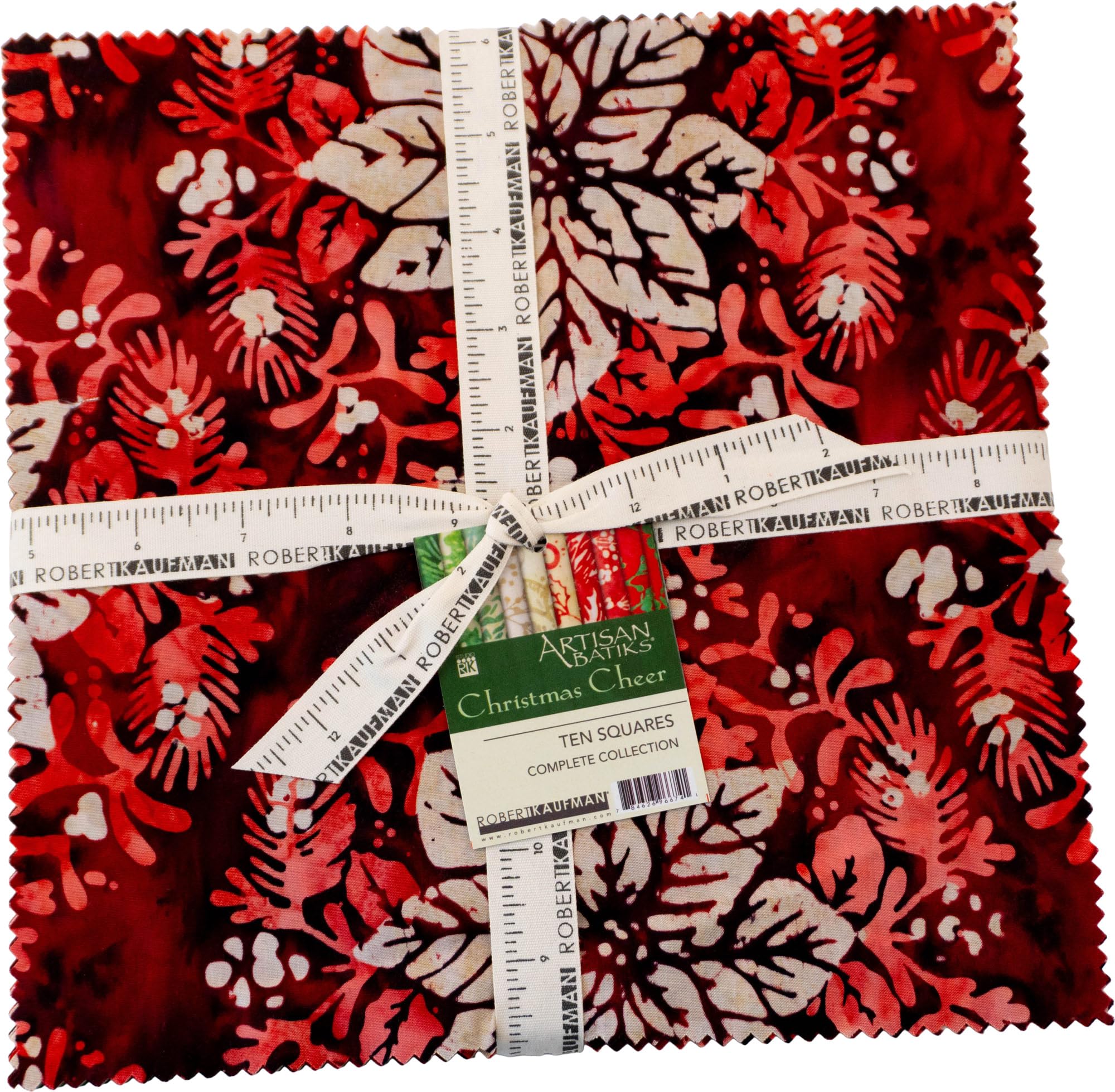 Artisan Batiks Christmas Cheer Ten Square 42 10-inch Squares Layer Cake Robert Kaufman TEN-1461-42