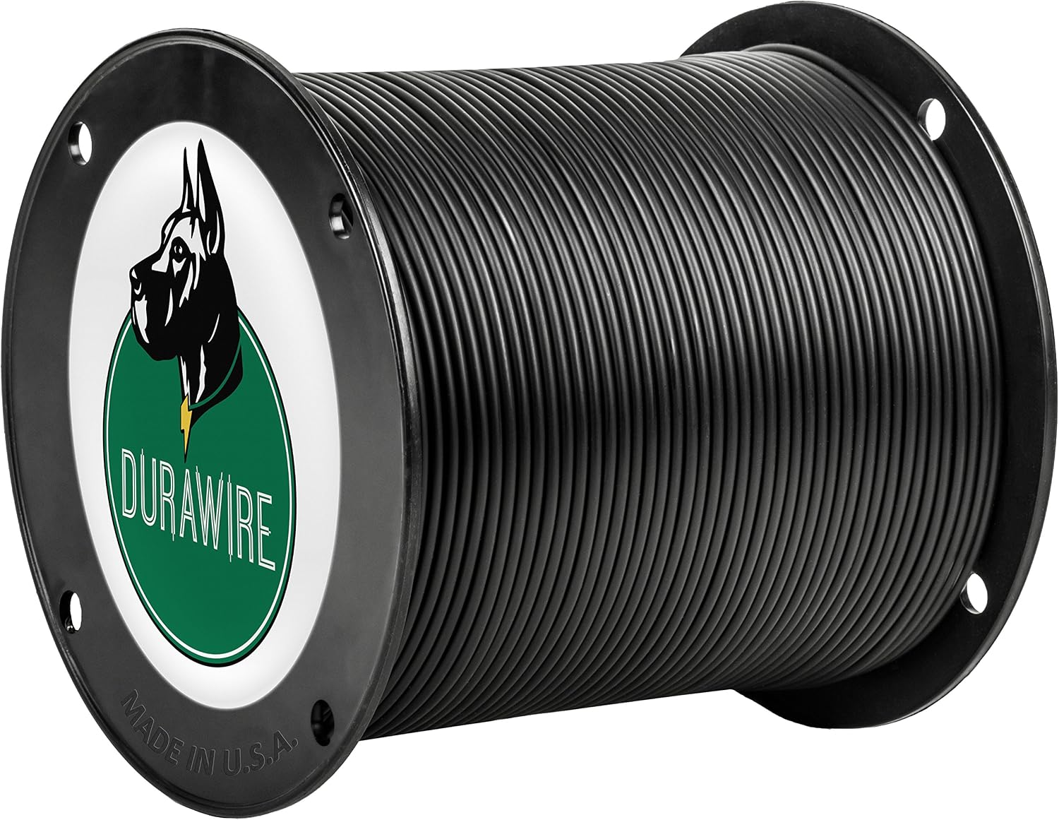 DuraWire - Solid Copper Core 500 Foot Spool of 14 Gauge Wire with .045" Insulation - Heavy Duty Insulated Underground Boundary Wire for…