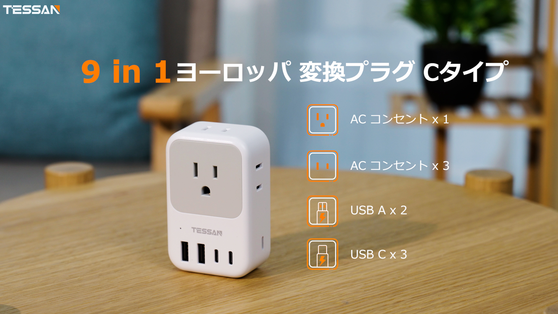 Amazon.co.jp: TESSAN 変換プラグ Cタイプ 韓国へ海外旅行用 4個AC