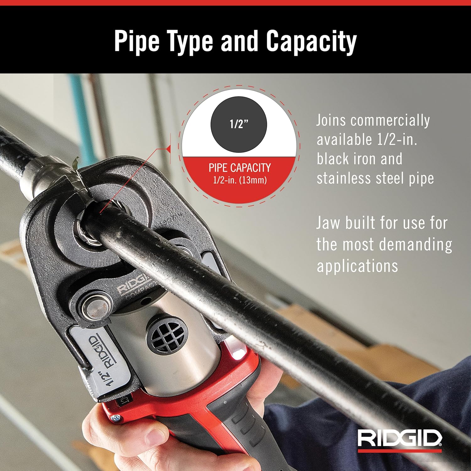 Ridgid 48433 1/2" MegaPress Jaw for Compact Press Tools