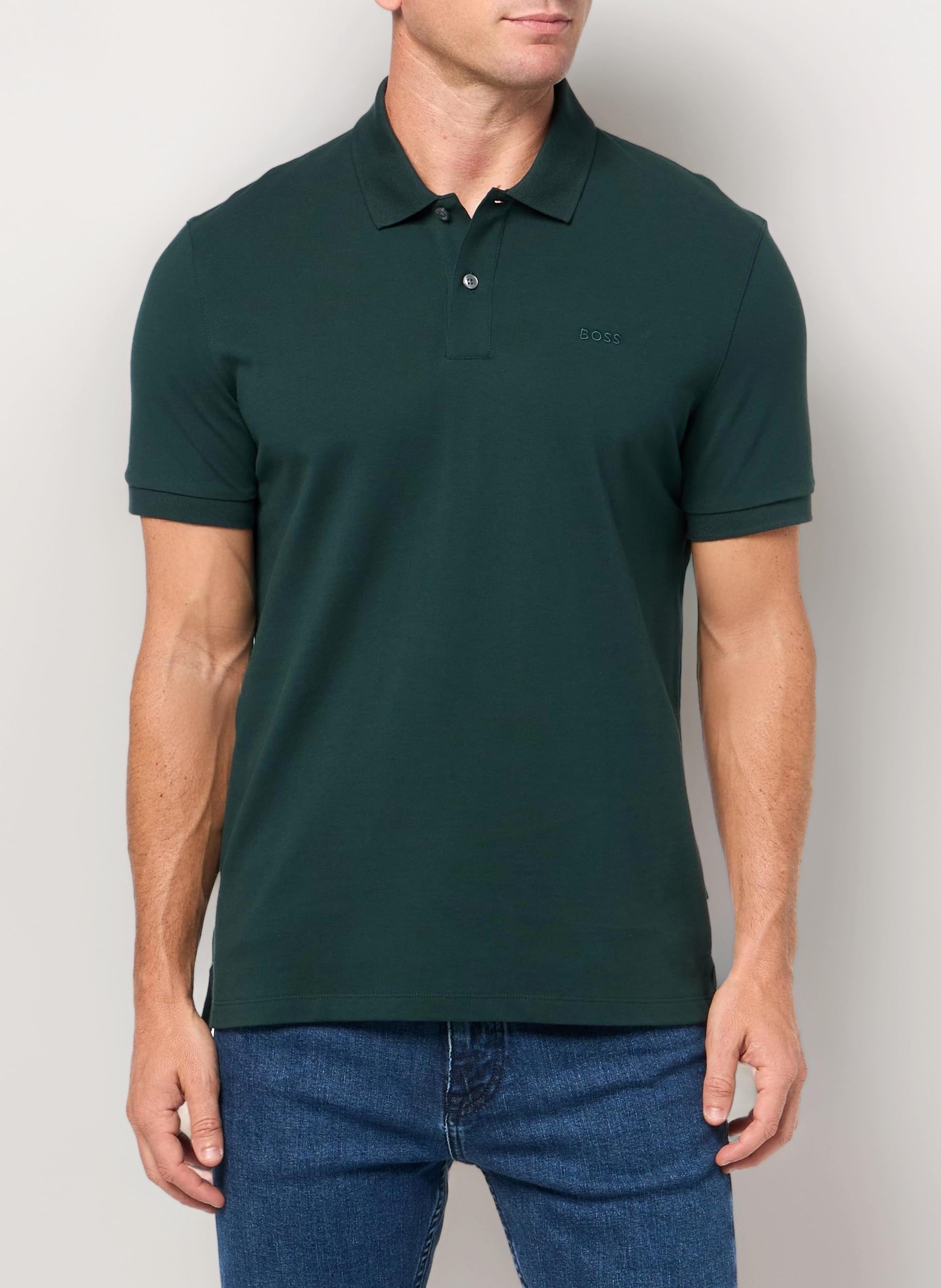 BOSS Mens Pallas Pallas Embroidered-Logo Polo Shirt in Cotton piqué