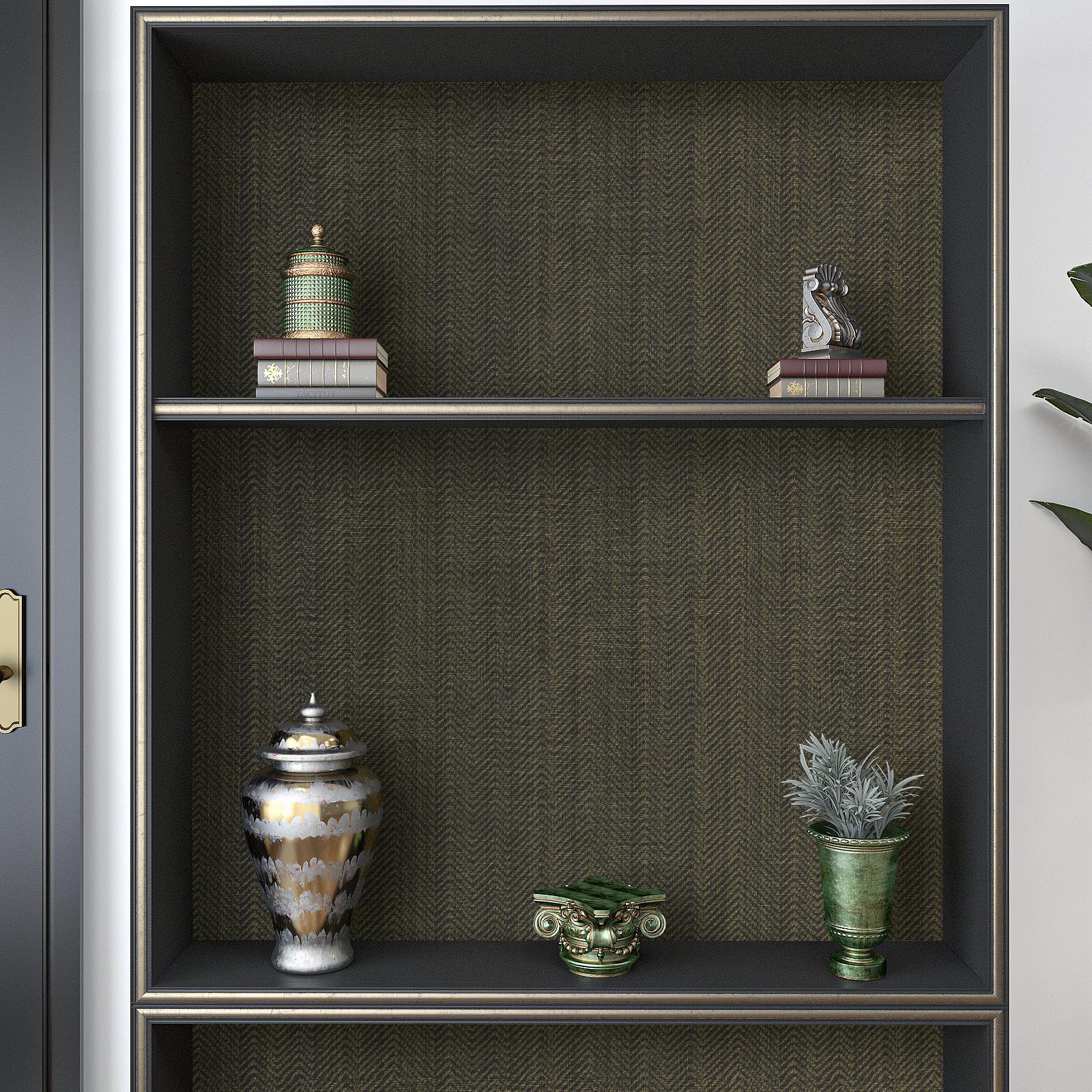 Carta Da Parati Adesiva Effetto Lino Blu - 40x200cm, Impermeabile, Per Pareti E Mobili, VaryPaper - Foto 5