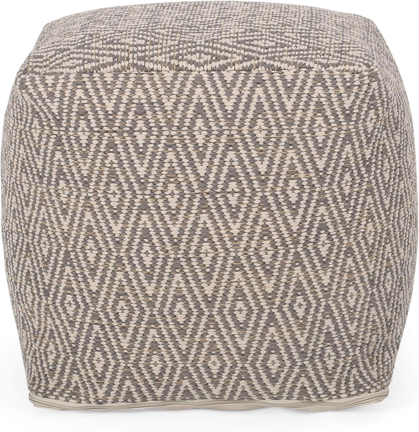 Christopher Knight Home Jenna Cube Pouf, Brown, Beige, Yellow